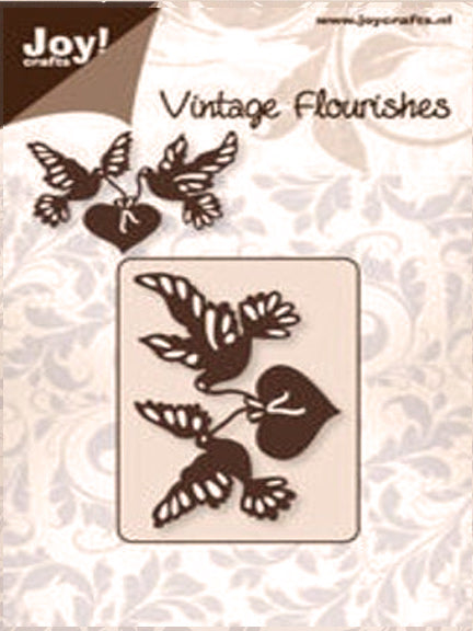 Joy! Crafts Cutting Die - Vintage Flourishes-Heart and Birds