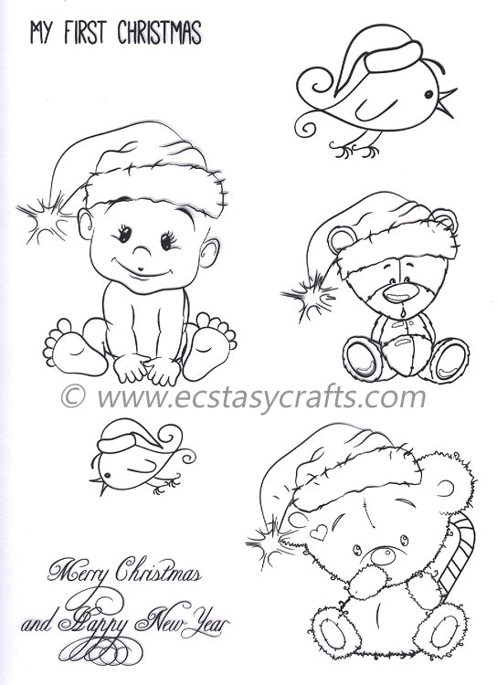 Joy! Crafts - Clear Stamp - Teddy Bear Christmas