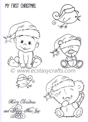 Joy! Crafts - Clear Stamp - Teddy Bear Christmas