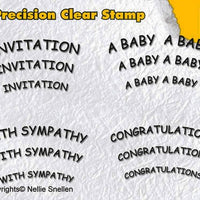 Precision clear stamps - English 2