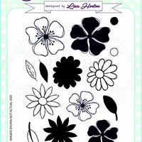 Sketchy Florals A5 Clear Stamp Set