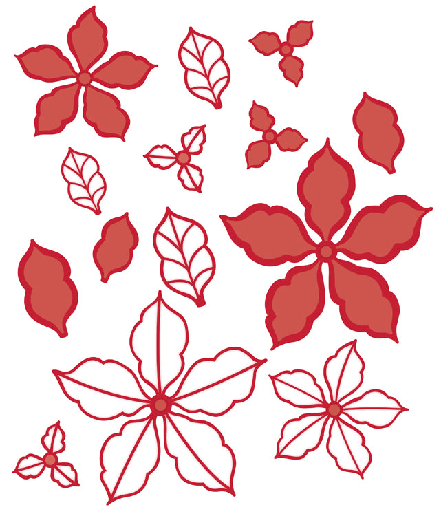 Sue Wilson Dies - Festive Collection - Poinsettia Additions