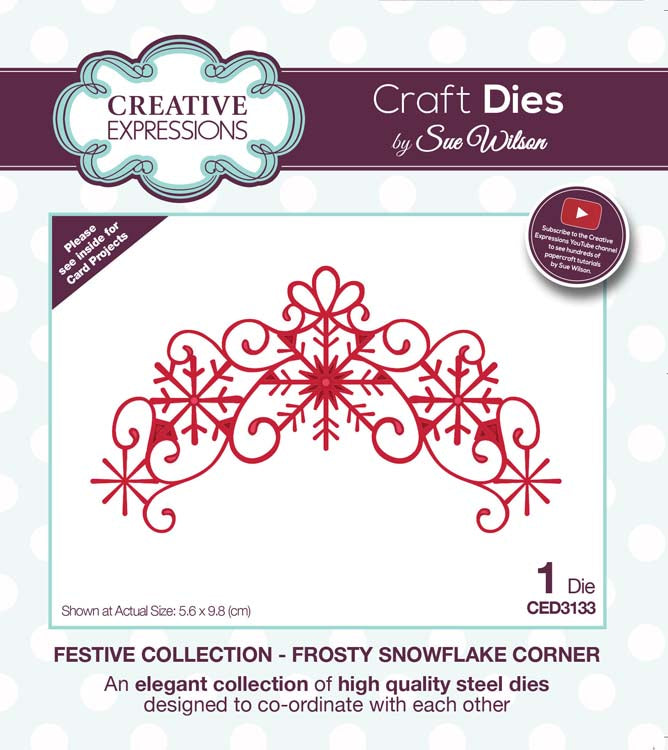 Sue Wilson Dies - Festive Collection - Frosty Snowflake Corner