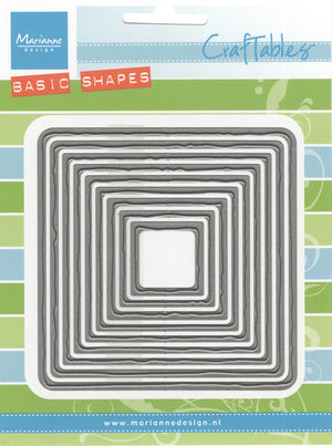 Marianne Design: Craftables Dies - Basic Distressed Square