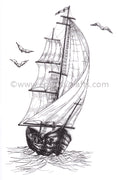 Nellie's Choice - Clear Stamp Men Things - Sailing Boat