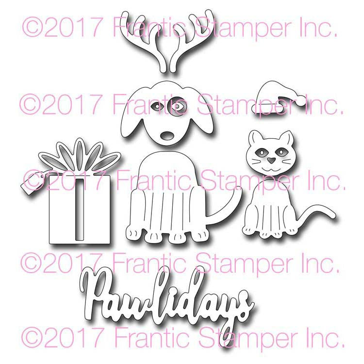 Frantic Stamper Cutting Die - Christmas Pets