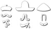 Frantic Stamper Cutting Die - International Hats & Mustaches (set of 9 dies)