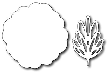 Frantic Stamper Cutting Die - Scribble Flower Base and Leaf (set of 2 dies)