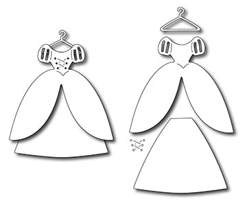 Frantic Stamper Cutting Die - Princess Dress (set of 4 dies)