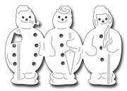 Frantic Stamper Cutting Die - Victorian Accordian Snowmen