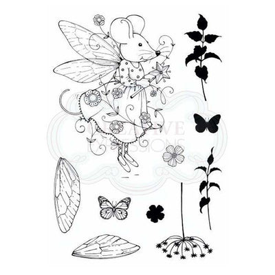 Pink Ink Designs A6 Clear Stamp Set Fairy Mouse